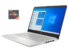 Ноутбук Б-клас HP 14-dk1025wm / 14" (1366x768) TN / AMD Ryzen 3 3300U (4 ядра по 2.1 - 3.5 GHz) / 8 GB DDR4 / 120 GB SSD / AMD Radeon Vega 6 Graphics / WebCam