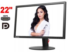 Монитор Lenovo ThinkVision T2224pD / 22" (1920x1080) IPS / 1x HDMI, 1x DisplayPort, 1x VGA, 4x USB 2.0 / VESA 100x100 / Pivot