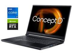 Игровой ноутбук Acer ConceptD 5 CN516-72G / 16" (3072x1920) IPS / Intel Core i7-11800H (8 (16) ядер по 1.9 - 4.6 GHz) / 16 GB DDR4 / 1000 GB SSD NVMe / nVidia GeForce RTX 3060, 6 GB GDDR6, 192-bit / WebCam