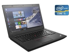 Ноутбук Б-класс Lenovo ThinkPad T470 / 14" (1920x1080) TN / Intel Core i5-7300U (2 (4) ядра по 2.6 - 3.5 GHz) / 16 GB DDR4 / 256 GB SSD M.2 / Intel HD Graphics 520 / WebCam / Win 11 + DOC-станция