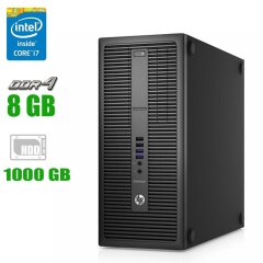 Компьютер HP 800 G2 Tower / Intel Core i7-6700 (4 (8) ядра по 3.4 - 4.0 GHz) / 8 GB DDR4 / 2000 GB HDD / Radeon HD7570 1 GB GDDR5 128-bit
