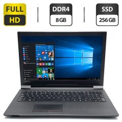 Ноутбук Б-клас Lenovo IdeaPad V110-15IKB / 15.6" (1920x1080) TN / Intel Core i5-7200U (2 (4) ядра по 2.5 - 3.1 GHz) / 8 GB DDR4 / 256 GB SSD / Intel HD Graphics 620 / WebCam / DVD-ROM / Win 10 Pro