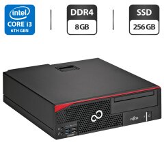 Комп'ютер Fujitsu Esprimo D956 E90 SFF / Intel Core i3-6100 (2 (4) ядра по 3.7 GHz) / 8 GB DDR4 / 256 GB SSD / Intel HD Graphics 530 / DVI