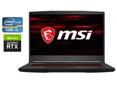 Игровой ноутбук MSI GF65 / 15.6" (1920x1080) IPS / Intel Core i5-9300H (4 (8) ядра по 2.4 - 4.1 GHz) / 16 GB DDR4 / 512 GB SSD / nVidia GeForce RTX 2060, 6 GB GDDR6, 192-bit / WebCam / Win 11 + беспроводная мышь