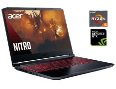Игровой ноутбук Б-класс Acer Nitro 5 AN515-44 / 15.6" (1920x1080) IPS / AMD Ryzen 5 4600H (6 (12) ядер по 3.0 - 4.0 GHz) / 16 GB DDR4 / 256 GB SSD / nVidia GeForce GTX 1650, 4 GB GDDR5, 128-bit / WebCam