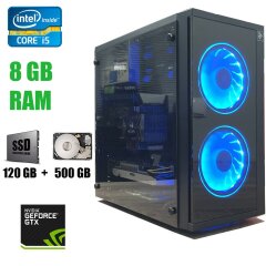 Игровой ПК 2E Basis New / Intel Core i5-3470 (4 ядра по 3.2 - 3.6 GHz) / 8 GB DDR3 / New 120 GB SSD + 500 GB HDD / GeForce GTX 960 2 GB / БП SeaSonic Bronze Wortmann AG 420 WT 