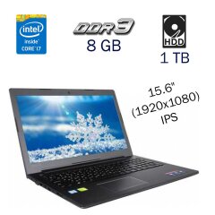 Ігровий ноутбук Lenovo 510-15IKB / 15.6" (1920x1080) IPS / Intel Core i7-7500U (2 (4) ядра по 2.7 - 3.5 GHz) / 8 GB DDR3 / 1 TB HDD / nVidia GeForce 940MX, 4 GB GDDR5, 64-bit / WebCam / DVD-ROM