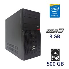 Компьютер Fujitsu Esprimo P410 Tower / Intel Core i5-3340 (4 ядра по 3.1 - 3.3 GHz) / 8 GB DDR3 / 500 GB HDD