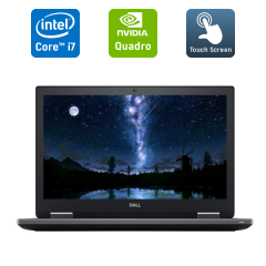 Мобильная рабочая станция Dell Precision 7530 / 15.6" (1920x1080) IPS Touch / Intel Core i7-8850H (6 (12) ядра по 2.6 - 4.3 GHz) / 16 GB DDR4 / 512 GB SSD / nVidia Quadro P1000, 4 GB GDDR5, 128-bit / WebCam / HDMI