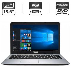 Ноутбук Б-клас Asus R556L / 15.6" (1366x768) TN / Intel Core i5-4210U (2 (4) ядра по 1.7 - 2.7 GHz) / 4 GB DDR3 / 500 GB HDD / Intel HD Graphics 4400 / WebCam / DVD-ROM / VGA