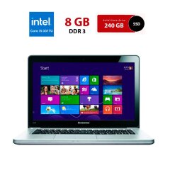 Ноутбук Lenovo IdeaPad U410 / 14" (1366x768) TN / Intel Core i5-3317U (2 (4) ядра по 1.7 - 2.6 GHz) / 8 GB DDR3 / 240 GB SSD / nVidia GeForce GT 610M, 1 GB DDR3, 64-bit / WebCam /NoMicrofone