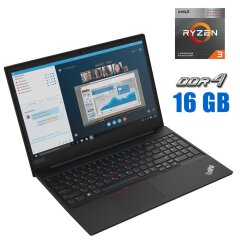 Ноутбук Б-клас Lenovo ThinkPad E595 / 15.6" (1920x1080) IPS / AMD Ryzen 3 3200U (2 (4) ядра по 2.6 - 3.5 GHz) / 16 GB DDR4 / 256 GB SSD + 500 GB HDD / AMD Radeon Vega 3 Graphics / WebCam + Мишка 