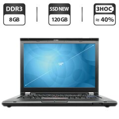 Ноутбук Lenovo ThinkPad T420 / 14" (1366x768) TN / Intel Core i7-2620M (2 (4) ядра по 2.7 - 3.4 GHz) / 8 GB DDR3 / 120 GB SSD NEW / Intel HD Graphics 3000 / WebCam / DVD-ROM