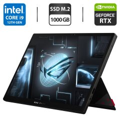 Новий ноутбук-трасформер Asus ROG Flow GZ301ZE / 13.4" (1920x1080) IPS Touch / Intel Core i9-12900H (14 (20) ядер по 3.8 - 5.0 GHz) / 16 GB DDR5 / 1000 GB SSD M.2 / nVidia GeForce RTX 3050 Ti, 4 GB GDDR6, 128-bit / WebCam / Windows 11 Home