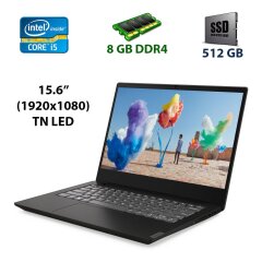 Ультрабук Lenovo ideaPad S340-15IIL / 15.6" (1920x1080) TN LED / Intel Core i5-1035G1 (4 (8) ядра по 1.0 - 3.6 GHz) / 8 GB DDR4 / 512 GB SSD / WebCam / USB 3.0 / HDMI