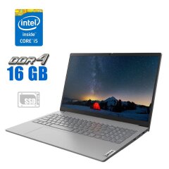 Ультрабук Lenovo ThinkBook 15-IML / 15.6" (1920x1080) TN / Intel Core i5-10210U (4 (8) ядра по 1.6 - 4.2 GHz) / 16 GB DDR4 / 256 GB SSD / Intel UHD Graphics / WebCam