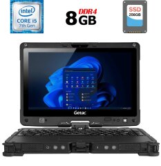 Захищений ноутбук-трансформер Б-клас Getac V110 G4 / 11.6" (1366x768) TN Touch / Intel Core i5-7300U (2 (4) ядра по 2.6 - 3.5 GHz) / 8 GB DDR4 / 256 GB SSD / Intel HD Graphics 620 / WebCam / HDMI / 4G LTE / Дві батареї