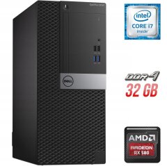 Ігровий ПК Dell OptiPlex 5050 Tower / Intel Core i7-6700 (4 (8) ядра по 3.4 - 4.0 GHz) / 32 GB DDR4 / 500 GB SSD + 1000 GB HDD / AMD Radeon RX 580, 8 GB GDDR5, 256-bit + Windows 10 в подарунок