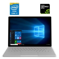 Игровой ультрабук-трансформер Microsoft Surface Book 2 / 15.0" (3240x2160) IPS Touch / Intel Core i7-8650U (4 (8) ядра по 1.9 - 4.2 GHz) / 16 GB DDR3 / 256 GB SSD NVMe / nVidia GeForce GTX 1060, 6 GB GDDR5, 192-bit / WebCam / Win 11 Pro