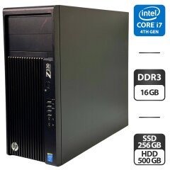Рабочая станция HP Workstation Z230 Tower / Intel Core i7-4790 (4 (8) ядра по 3.6 - 4.0 GHz) / 16 GB DDR3 / 256 GB SSD + 500 GB HDD / Intel HD Graphics 4600