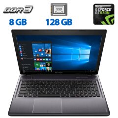 Ноутбук Б-клас Lenovo IdeaPad Z585 / 15.6" (1366x768) TN / Intel Core i7-3612QM (4 (8) ядра по 2.1 - 3.1 GHz) / 8 GB DDR3 / 256 GB SSD / nVidia GeForce GT 630M, 2 GB GDDR5, 128-bit / VGA