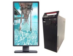 Комплект ПК: Lenovo ThinkCentre E73 Tower / Intel Core i3-4170 (2 (4) ядра по 3.7 GHz) / 8 GB DDR3 / 500 GB HDD / Intel HD Graphics 4400 / DVD-RW + Монитор Dell P2212Hb / 22" (1920x1080) TN / DVI, VGA,  USB Type-B
