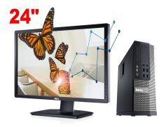 Комплект ПК: Dell Optiplex 7010 SFF / Intel Core i3-3240 (2 (4) ядра по 3.4 GHz) / 8 GB DDR3 / 250 GB HDD / Intel HD Graphics 2500 / DVD-RW + Монитор Б-класс Dell UltraSharp U2412MB / 24" (1920x1200) IPS / VESA 100x100 / Pivot