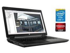 Мобильная рабочая станция Б-класс HP ZBook 17 G2 / 17.3" (1920x1080) TN / Intel Core i7-4710MQ (4 (8) ядра по 2.5 - 3.5 GHz) / 16 GB DDR3 / 480 GB SSD / AMD FirePro M6100, 2 GB GDDR5, 128-bit / WebCam / DVD-ROM / Win 10 Pro