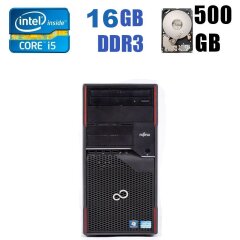 ПК Fujitsu Celsius W410 Tower / Intel Core i5-2400 (4 ядра по 3.1 - 3.4 GHz) / 16 GB DDR3 / 500 GB HDD