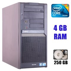Fujitsu W370 Tower / Intel Core 2 Duo E8400 (2 ядра по 3.0GHz) / 4GB DDR2 / 250GB HDD