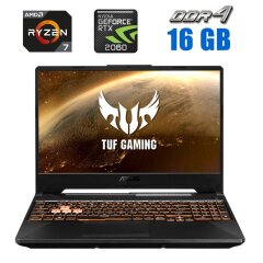 Игровой ноутбук Asus TUF Gaming FX506IV / 15.6" (1920x1080) IPS / AMD Ryzen 7 4800H (8 (16) ядер по 2.9 - 4.2 GHz) / 16 GB DDR4 / 480 GB SSD / nVidia GeForce RTX 2060, 6 GB GDDR6, 192-bit / WebCam 