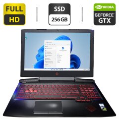 Ігровий ноутбук HP Omen 15 / 15.6" (1920x1080) IPS / Intel Core i5-7300HQ (4 ядра по 2.5 - 3.5 GHz) / 8 GB DDR4 / 256 GB SSD / nVidia GeForce GTX 1050, 4 GB GDDR5, 128-bit / WebCam