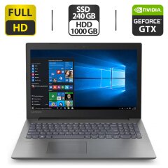 Ігровий ноутбук Lenovo IdeaPad 330-15ICH / 15.6" (1920x1080) TN / Intel Core i5-8300H (4 (8) ядра по 2.3 - 4.0 GHz) / 8 GB DDR4 / 240 GB SSD + 1000 GB HDD / nVidia GeForce GTX 1050, 2 GB GDDR5, 128-bit / WebCam / HDMI