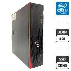 Комп'ютер Fujitsu Esprimo D956 E90 SFF / Intel Core i5-6400 (4 ядра по 2.7 - 3.3 GHz) / 8 GB DDR4 / 128 GB SSD / Intel HD Graphics 530 / DVI