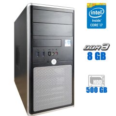 Компьютер Tico Asus H97M-PLUS Tower / Intel Core i7-4770 (4 (8) ядра по 3.4 - 3.9 GHz) / 8 GB DDR3 / 500 GB HDD / Intel HD Graphics 4600 / HDMI 