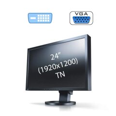Монитор Б класс EIZO FlexScan S2402W Black / 24" (1920x1200) TN / 1x DVI, 1x VGA, 1x Audio Port Combo / встроенные колонки 2х 1W