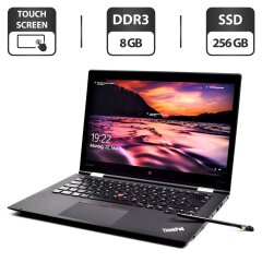 Ноутбук-трансформер Lenovo ThinkPad X1 Yoga G3 / 14" (1920x1080) IPS Touch / Intel Core i5-8350U (4 (8) ядра по 1.7 - 3.6 GHz) / 8 GB DDR3 / 256 GB SSD / Intel UHD Graphics 620 / WebCam / HDMI / Стилус у комплекті / Windows 10 Pro
