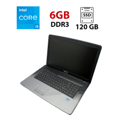 Ноутбук Acer Medion E7222 / 17.3" (1600x900) TN / Intel Core i5-2540M (2 (4) ядра по 2.6 - 3.3 GHz) / 6 GB DDR3 / 120 GB SSD + 500 GB HDD / Intel HD Graphics 3000 / WebCam / АКБ не держит