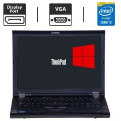 Ноутбук Б-клас Lenovo ThinkPad T410 / 14" (1280x800) TN / Intel Core i5-560M (2 (4) ядра по 2.66 - 3.2 GHz) / 4 GB DDR3 / 128 GB SSD / Intel HD Graphics / DVD-RW