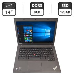 Ноутбук Lenovo ThinkPad T440 / 14" (1600x900) TN / Intel Core i5-4300U (2 (4) ядра по 1.9 - 2.9 GHz) / 8 GB DDR3 / 128 GB SSD / Intel HD Graphics 4400 / WebCam