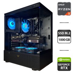 Сборка под заказ: игровой ПК 1stPlayer Mi7 ARGB Tower / AMD Ryzen 5 5600 (6 (12) ядер по 3.5 - 4.4 GHz) / 32 GB DDR4 / 1000 GB SSD M.2 / nVidia GeForce RTX 3070 Ti, 8 GB GDDR6X, 256-bit / 750W
