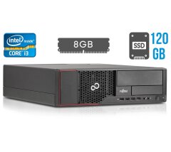 Системный блок Fujitsu Esprimo E710 E85+ SFF / Intel Core i3-3220 (2 (4) ядра по 3.3 GHz) / 8 GB DDR3 / 120 GB SSD / Intel HD Graphics 2500 / 280W / USB 3.0 / DisplayPort / DVI