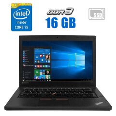 Ультрабук Lenovo ThinkPad T460 / 14" (1920x1080) IPS / Intel Core i5-6200U (2 (4) ядра по 2.3 - 2.8 GHz) / 16 GB DDR3 / 480 GB SSD / Intel HD Graphics 520 / WebCam / 3G / Дві АКБ