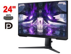 Монитор Samsung Odyssey G3 LS24AG30 / 24" (1920x1080) IPS / 1x HDMI, 1x DP,  1x USB 2.0, 1x Audio / VESA 100x100 / Pivot
