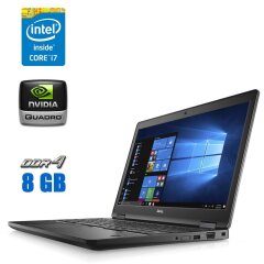 Мобильная рабочая станция Dell Precision 3520 / 15.6" (1920x1080) IPS / Intel Core i7-7700HQ (4 (8) ядра по 2.8 - 3.8 GHz) / 16 GB DDR4 / 256 GB SSD / nVidia Quadro M620, 2 GB GDDR5, 128-bit / WebCam / Windows 10 Pro