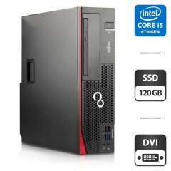 Компьютер Fujitsu Esprimo D756 E85 SFF / Intel Core i5-6500 (4 ядра по 3.2 - 3.6 GHz) / 4 GB DDR4 / 120 GB SSD / Intel HD Graphics 530 / DVD-ROM