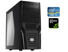 Игровой ПК Cooler Master Elite 431 Tower / Intel Core i5-6400 (4 ядра по 2.7 - 3.3 GHz) / 16 GB DDR4 / 500 GB SSD + 1000 GB HDD / nVidia GeForce GTX 560, 2 GB GDDR5, 256-bit / DVD-RW / 550W