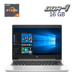 Ультрабук Б-клас HP ProBook 445 G7 / 14" (1920x1080) IPS / AMD Ryzen 5 4500U (6 ядер по 2.3 - 4.0 GHz) / 16 GB DDR4 / 512 GB SSD / AMD Radeon RX Vega 6 Graphics / WebCam / Fingerprint