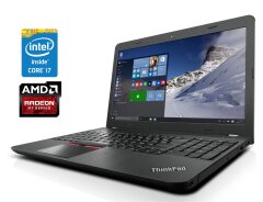 Ноутбук Б-класс Lenovo ThinkPad E560 / 15.6" (1920x1080) IPS / Intel Core i7-6500U (2 (4) ядра по 2.5 - 3.1 GHz) / 8 GB DDR3 / 240 GB SSD / AMD Radeon R7 M370, 2 GB GDDR5, 128-bit / WebCam / Win 10 Pro