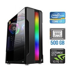 Игровой ПК Tower / Intel Core i7-2600 (4 (8) ядра по 3.4 - 3.8 GHz) / 16 GB DDR3 / 500 GB SSD / nVidia GeForce GTX 1070 Ti, 8 GB GDDR5, 256-bit